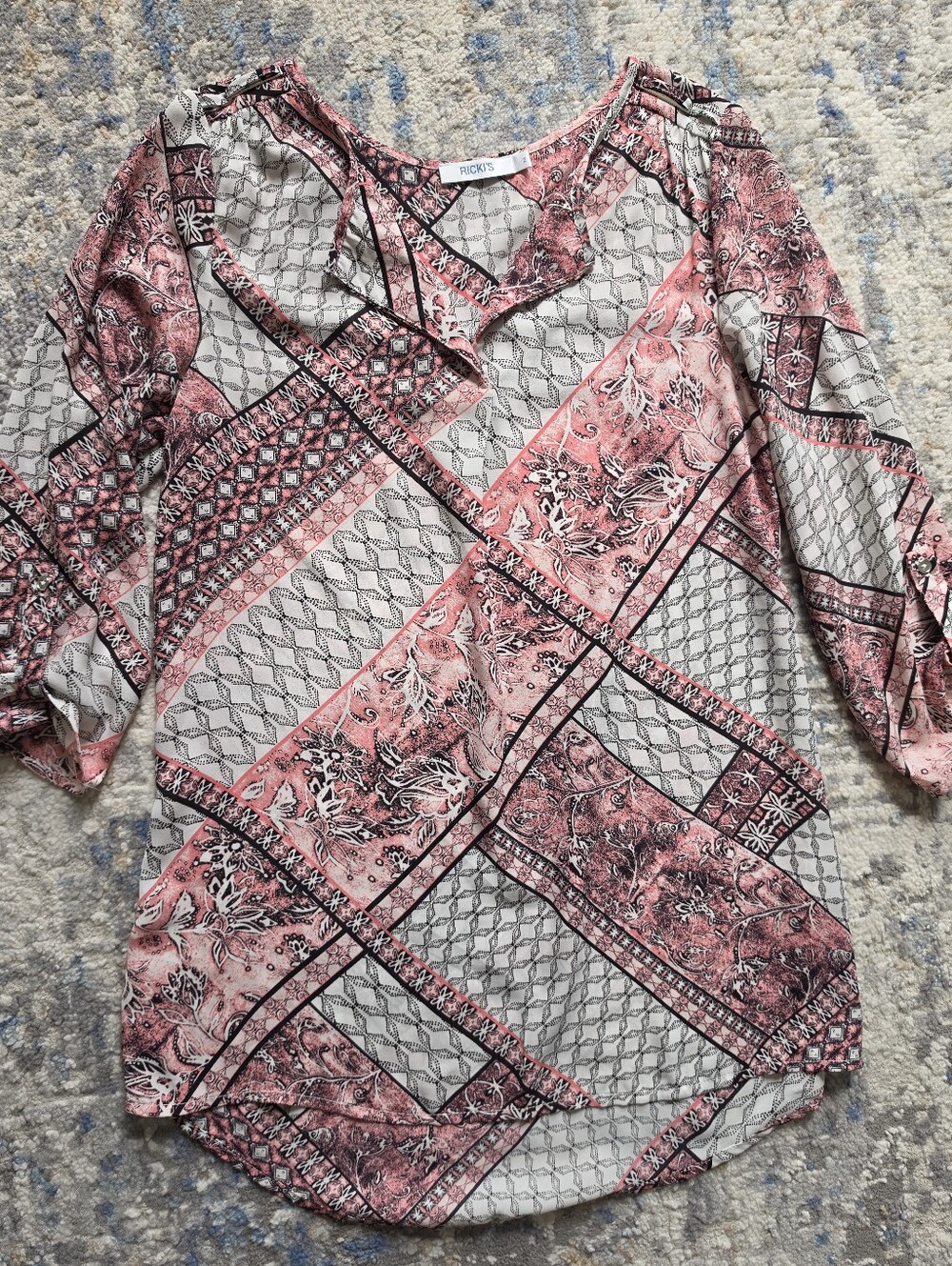 Ricki's Pink Patterned Women's Blouse